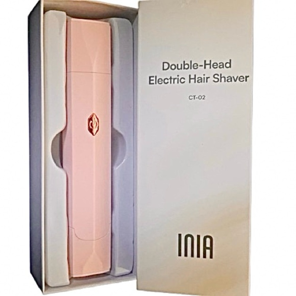 🆕-INIA Double-Head Electric Hair Shaver Pink (CT-02).